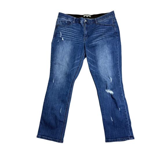 Wit & Wisdom Jeans Women's 16 High Waist Ankle Straight Medium Wash - Picture 1 of 6